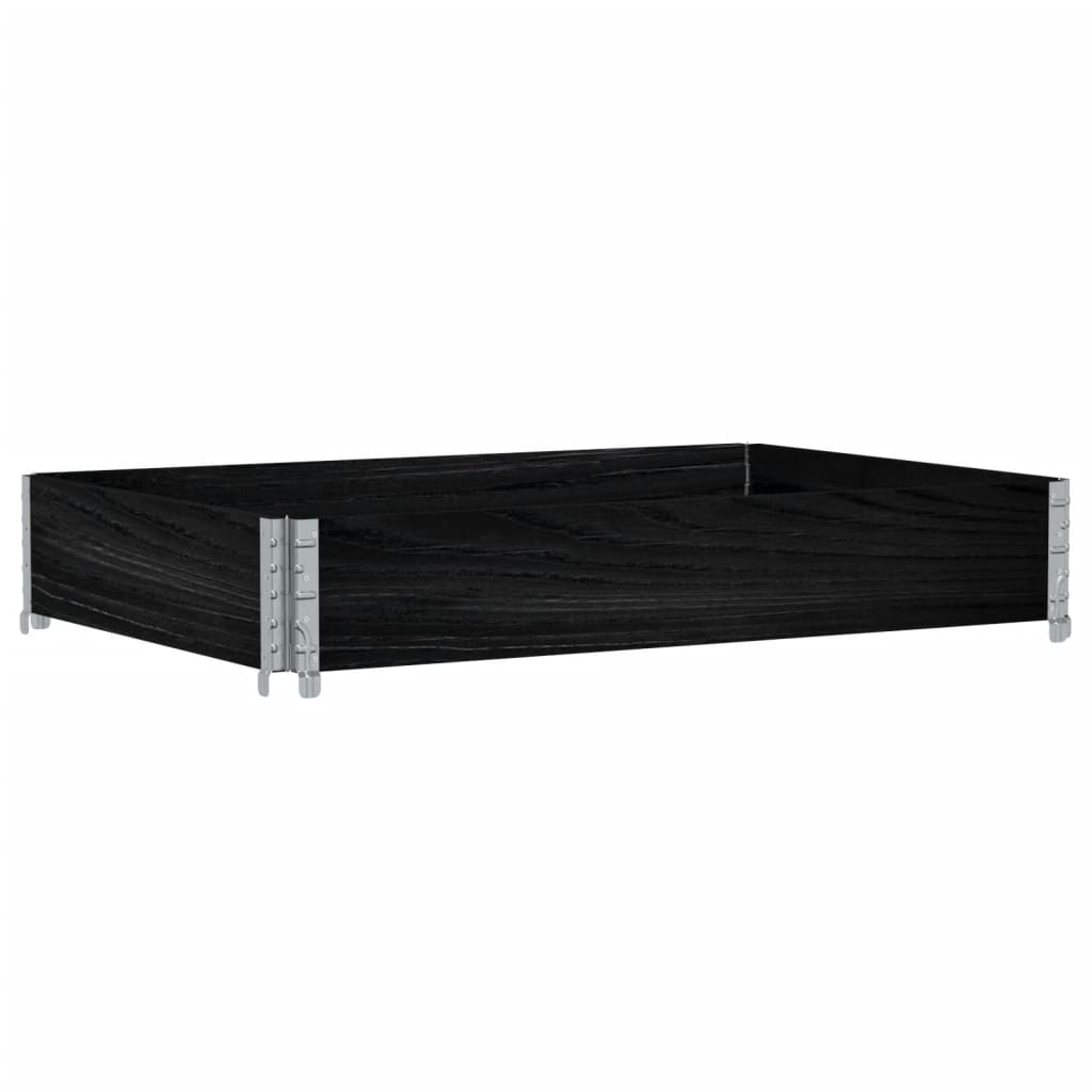 Palletopzetrand 120x80 cm massief grenenhout zwart is nu te koop bij PeponiXL, paradijselijk wonen!