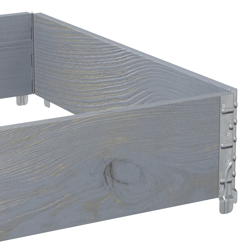 Palletopzetrand 120x80 cm massief grenenhout grijs is nu te koop bij PeponiXL, paradijselijk wonen!