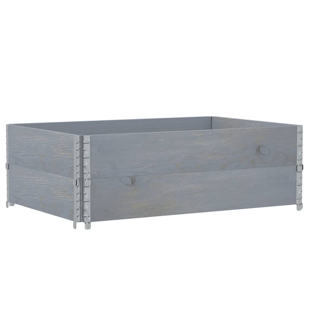 Palletopzetranden 2 st 120x80 cm massief grenenhout grijs is nu te koop bij PeponiXL, paradijselijk wonen!