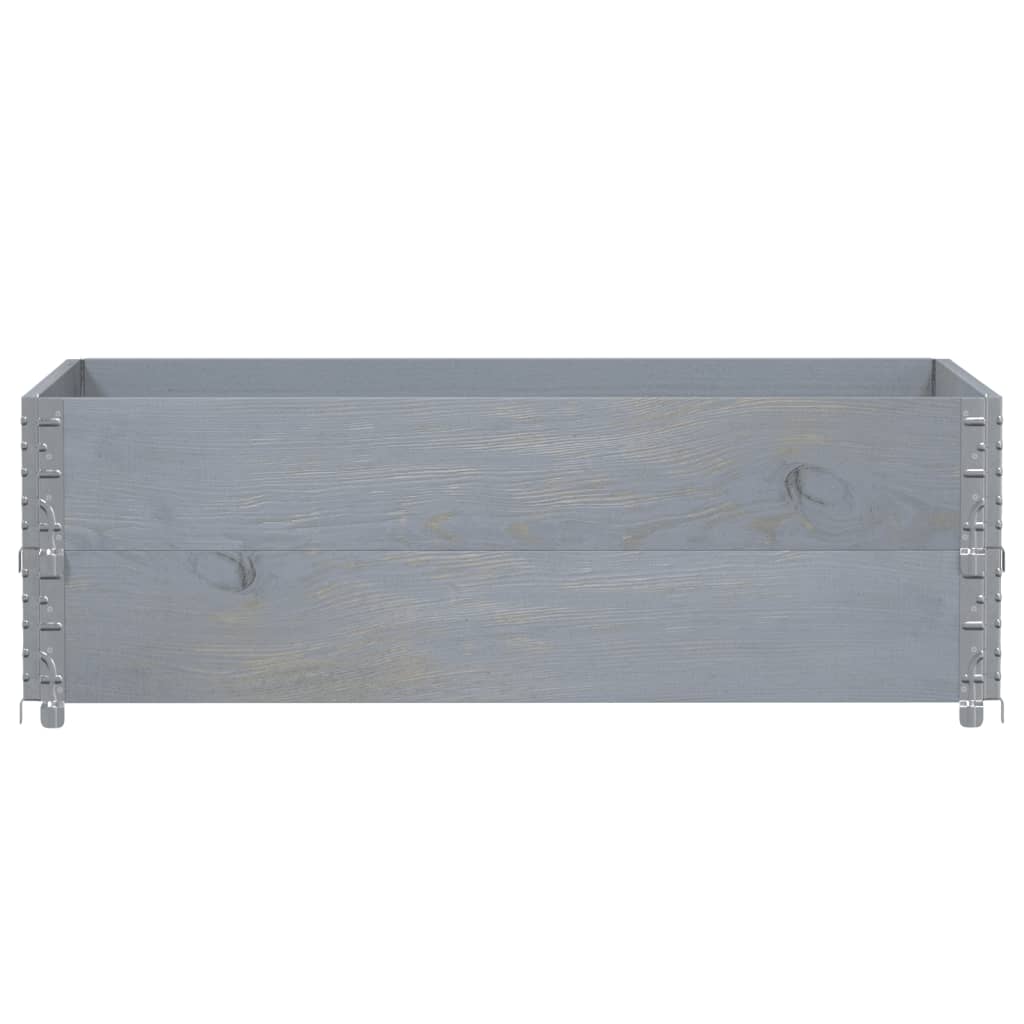 Palletopzetranden 2 st 120x80 cm massief grenenhout grijs is nu te koop bij PeponiXL, paradijselijk wonen!