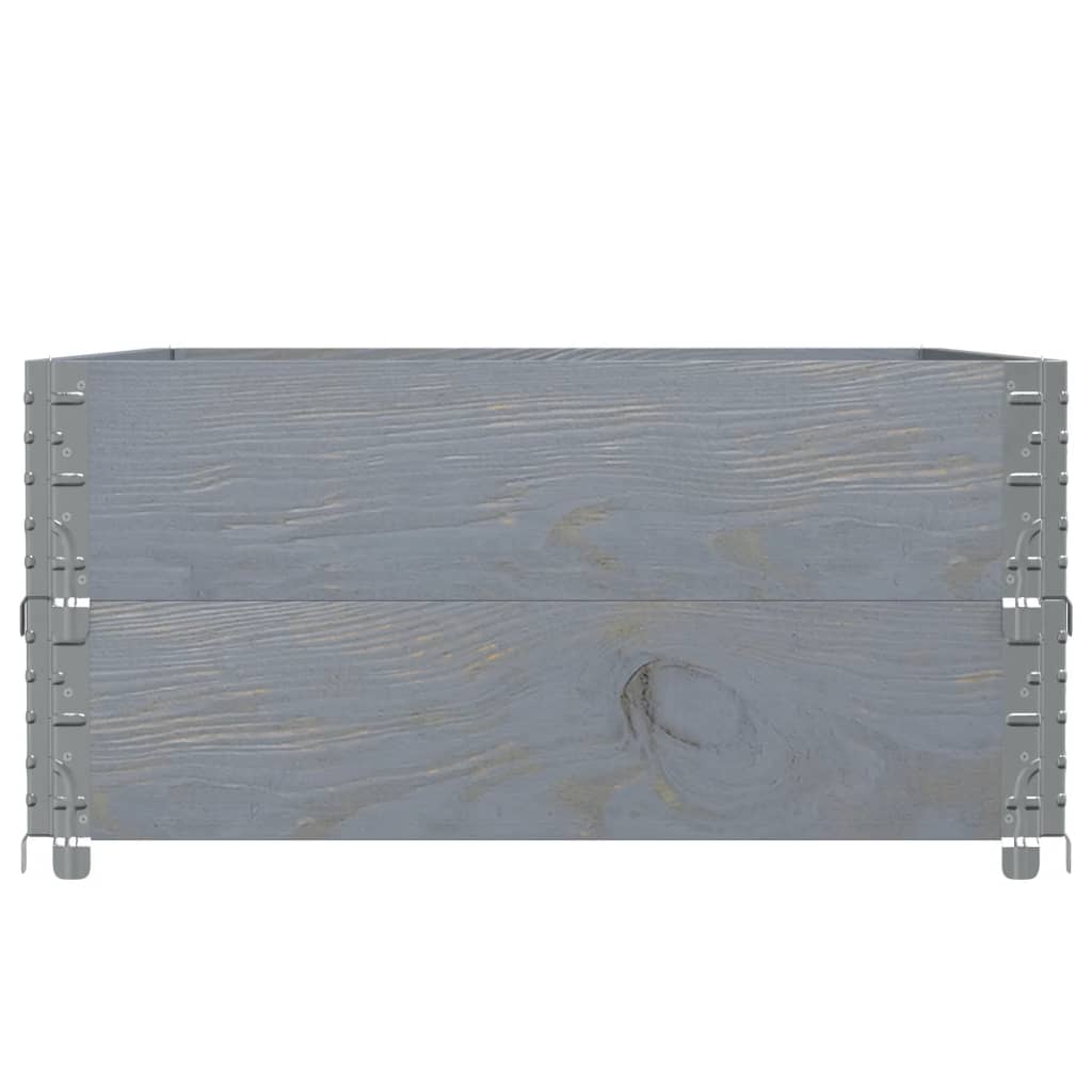 Palletopzetranden 2 st 120x80 cm massief grenenhout grijs is nu te koop bij PeponiXL, paradijselijk wonen!