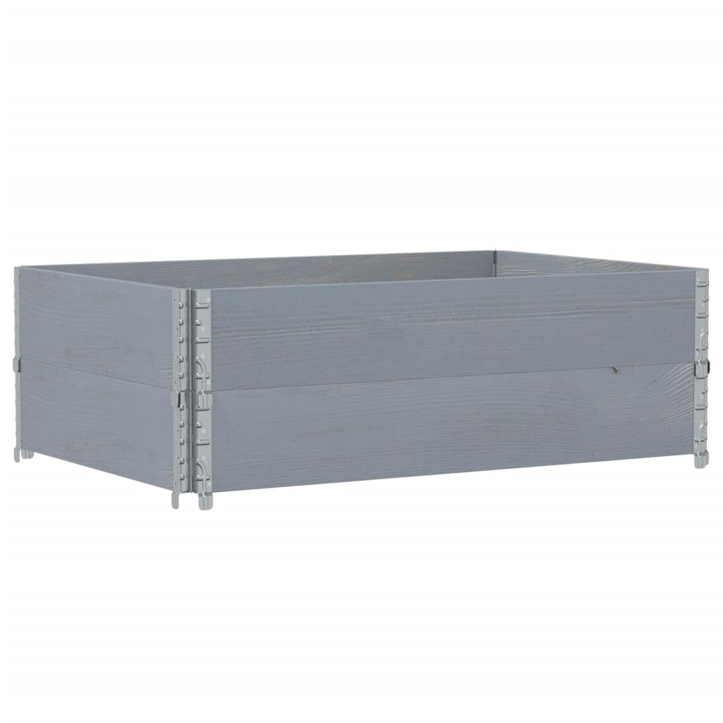 Palletopzetranden 2 st 120x80 cm massief grenenhout grijs is nu te koop bij PeponiXL, paradijselijk wonen!