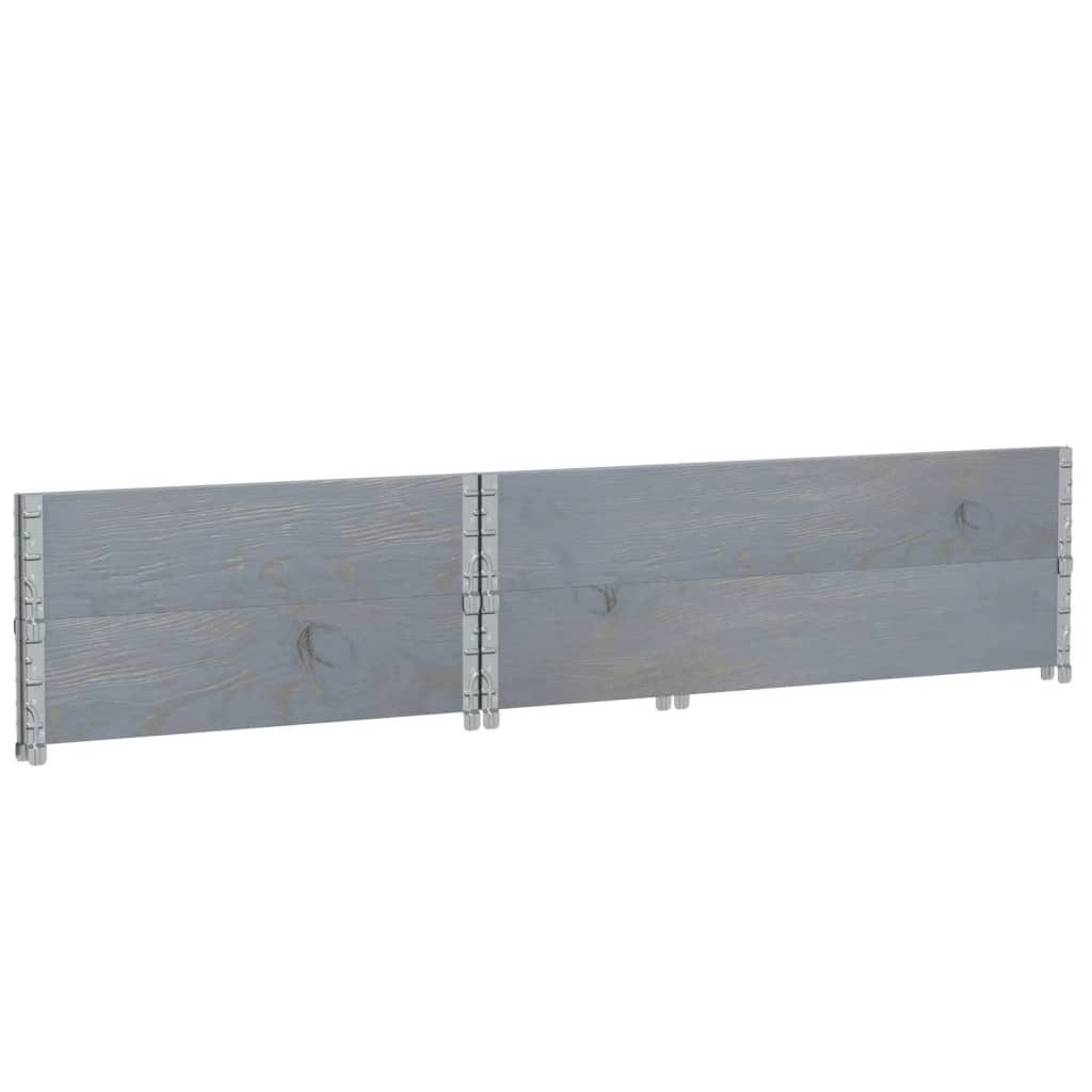 Palletopzetranden 2 st 120x80 cm massief grenenhout grijs is nu te koop bij PeponiXL, paradijselijk wonen!