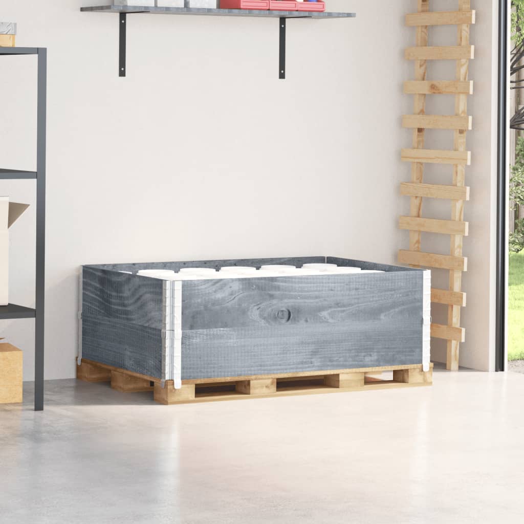 Palletopzetranden 2 st 120x80 cm massief grenenhout grijs is nu te koop bij PeponiXL, paradijselijk wonen!