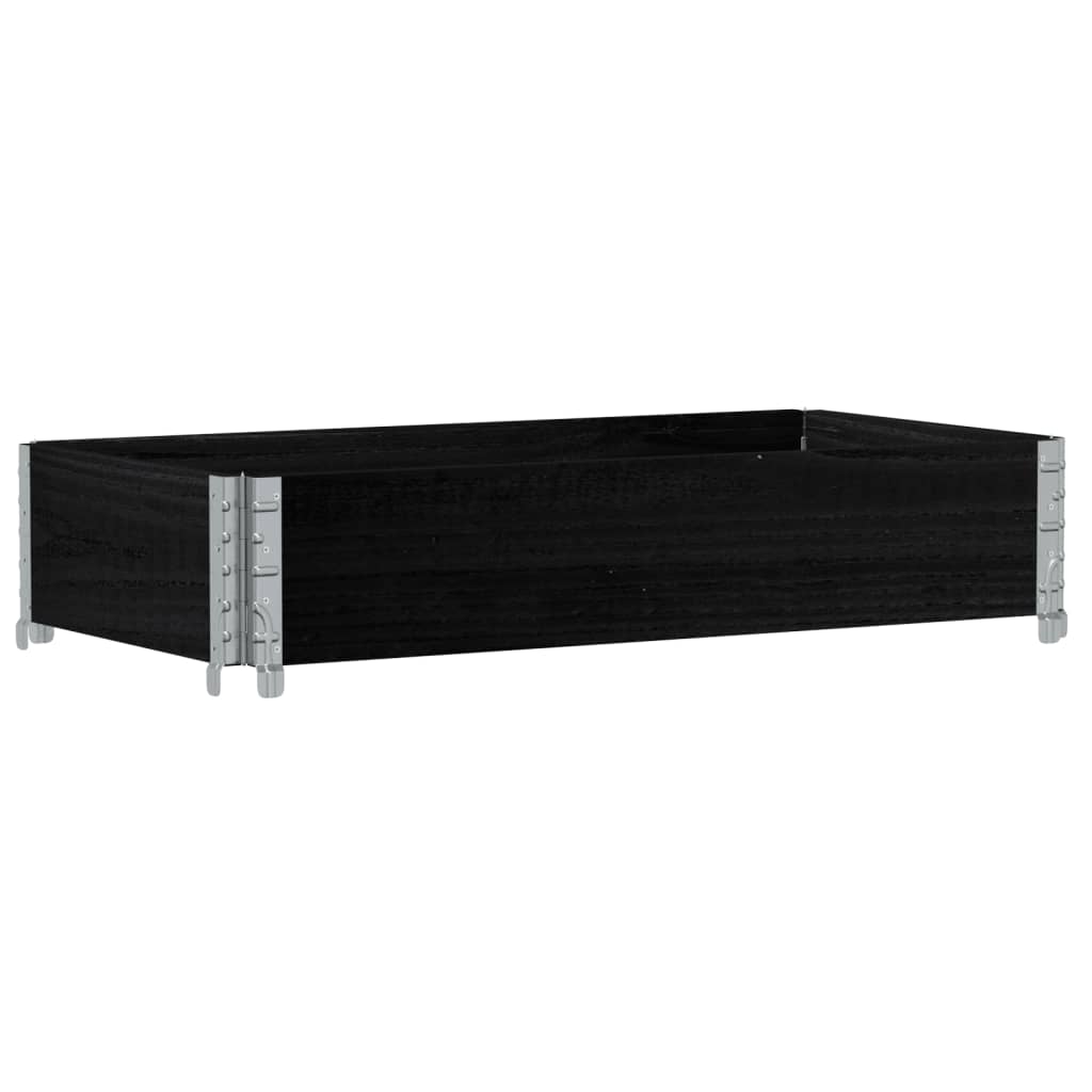 Palletopzetrand 100x50 cm massief grenenhout zwart is nu te koop bij PeponiXL, paradijselijk wonen!