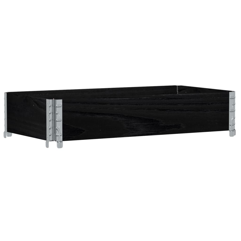 Palletopzetrand 100x50 cm massief grenenhout zwart is nu te koop bij PeponiXL, paradijselijk wonen!