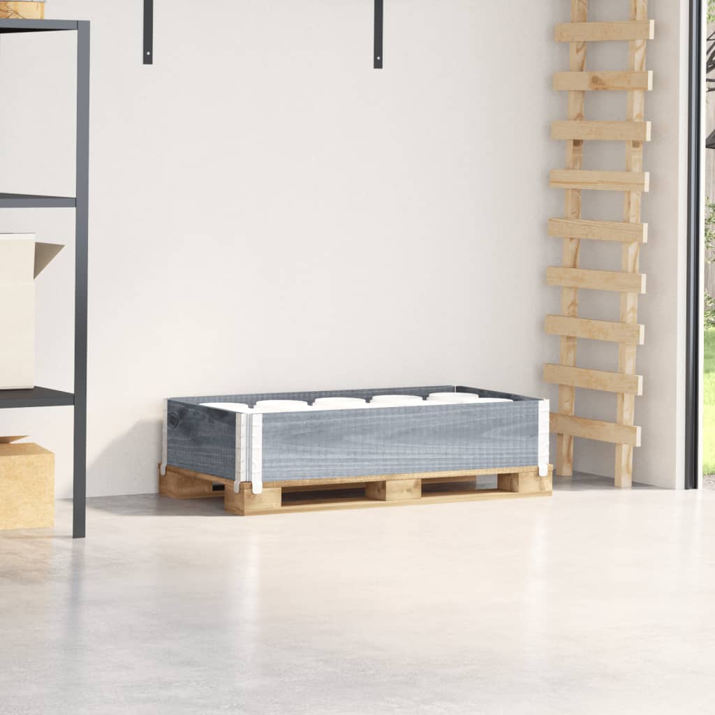 Palletopzetrand 100x50 cm massief grenenhout grijs is nu te koop bij PeponiXL, paradijselijk wonen!