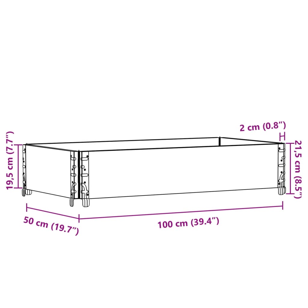 Palletopzetrand 100x50 cm massief grenenhout bruin is nu te koop bij PeponiXL, paradijselijk wonen!