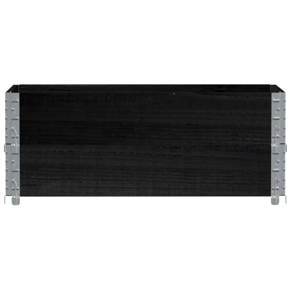 Palletopzetranden 2 st 100x50 cm massief grenenhout zwart is nu te koop bij PeponiXL, paradijselijk wonen!