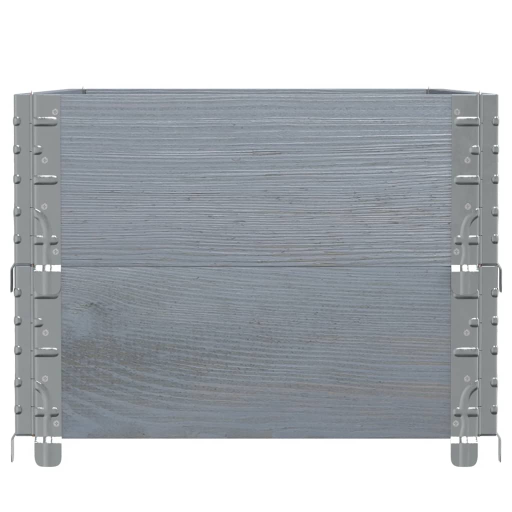 Palletopzetranden 2 st 100x50 cm massief grenenhout grijs is nu te koop bij PeponiXL, paradijselijk wonen!