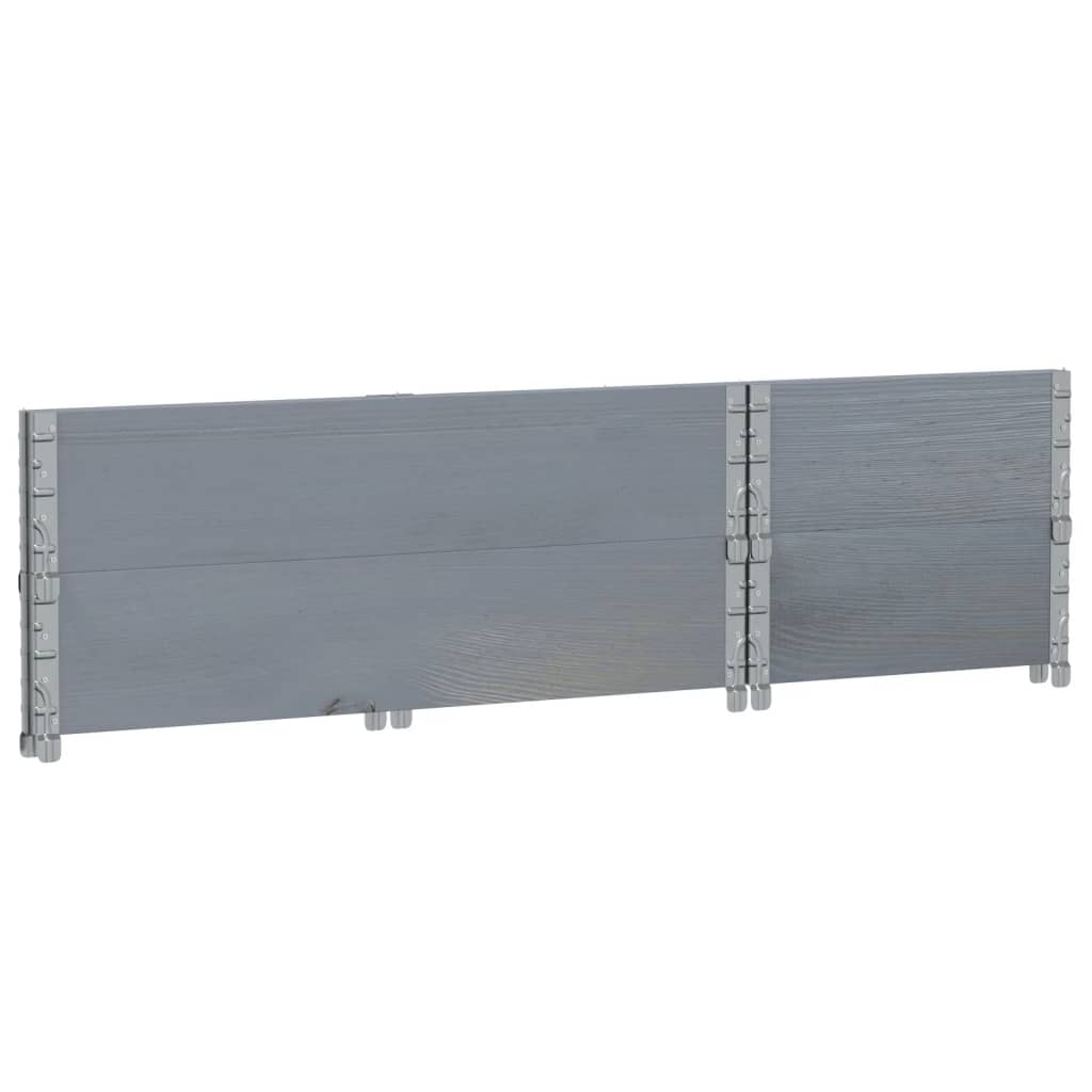 Palletopzetranden 2 st 100x50 cm massief grenenhout grijs is nu te koop bij PeponiXL, paradijselijk wonen!