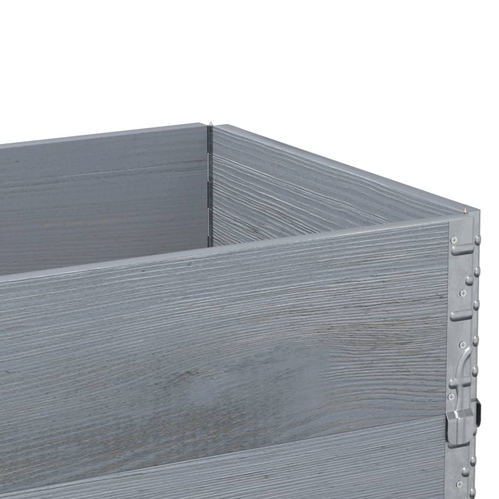 Palletopzetranden 2 st 100x50 cm massief grenenhout grijs is nu te koop bij PeponiXL, paradijselijk wonen!