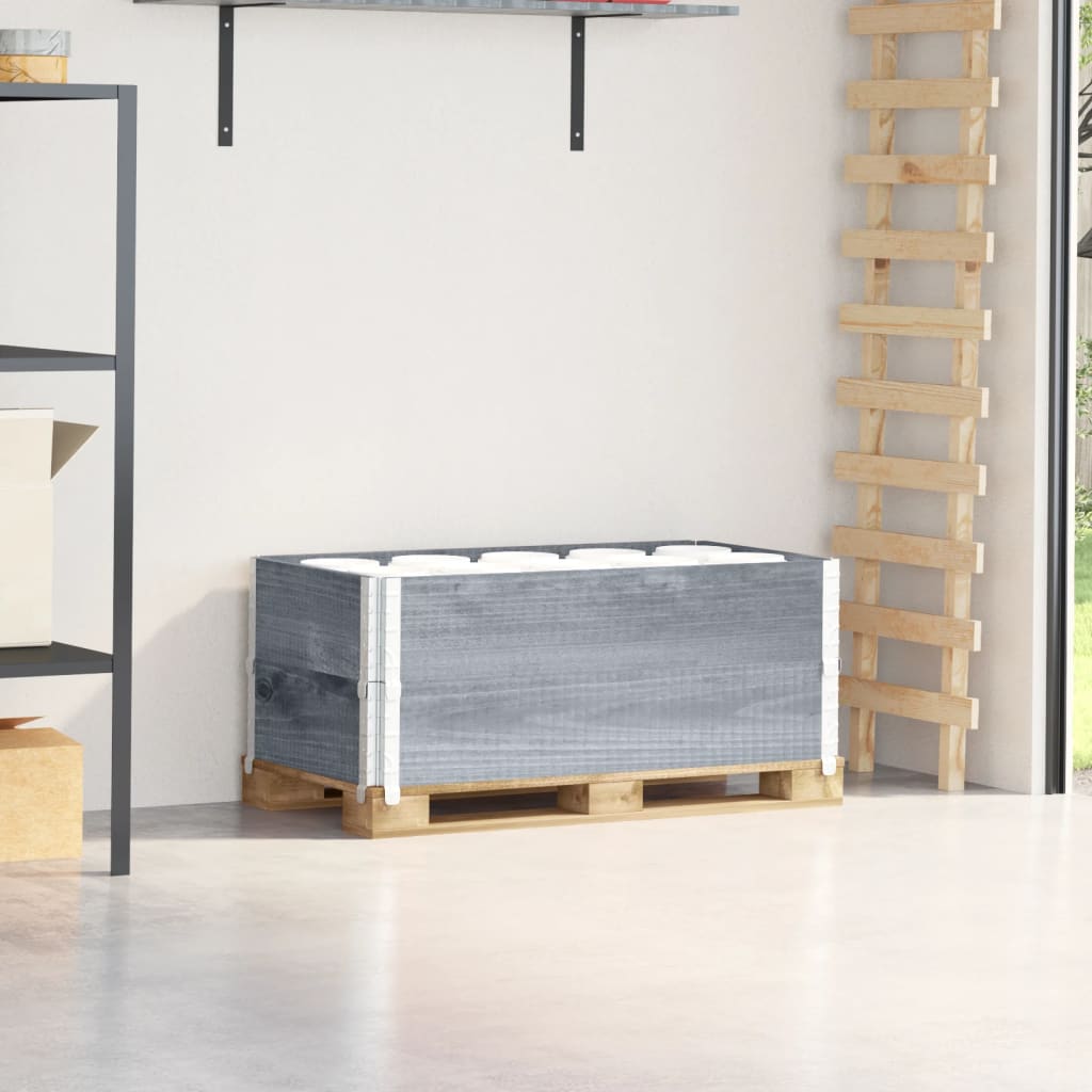 Palletopzetranden 2 st 100x50 cm massief grenenhout grijs is nu te koop bij PeponiXL, paradijselijk wonen!