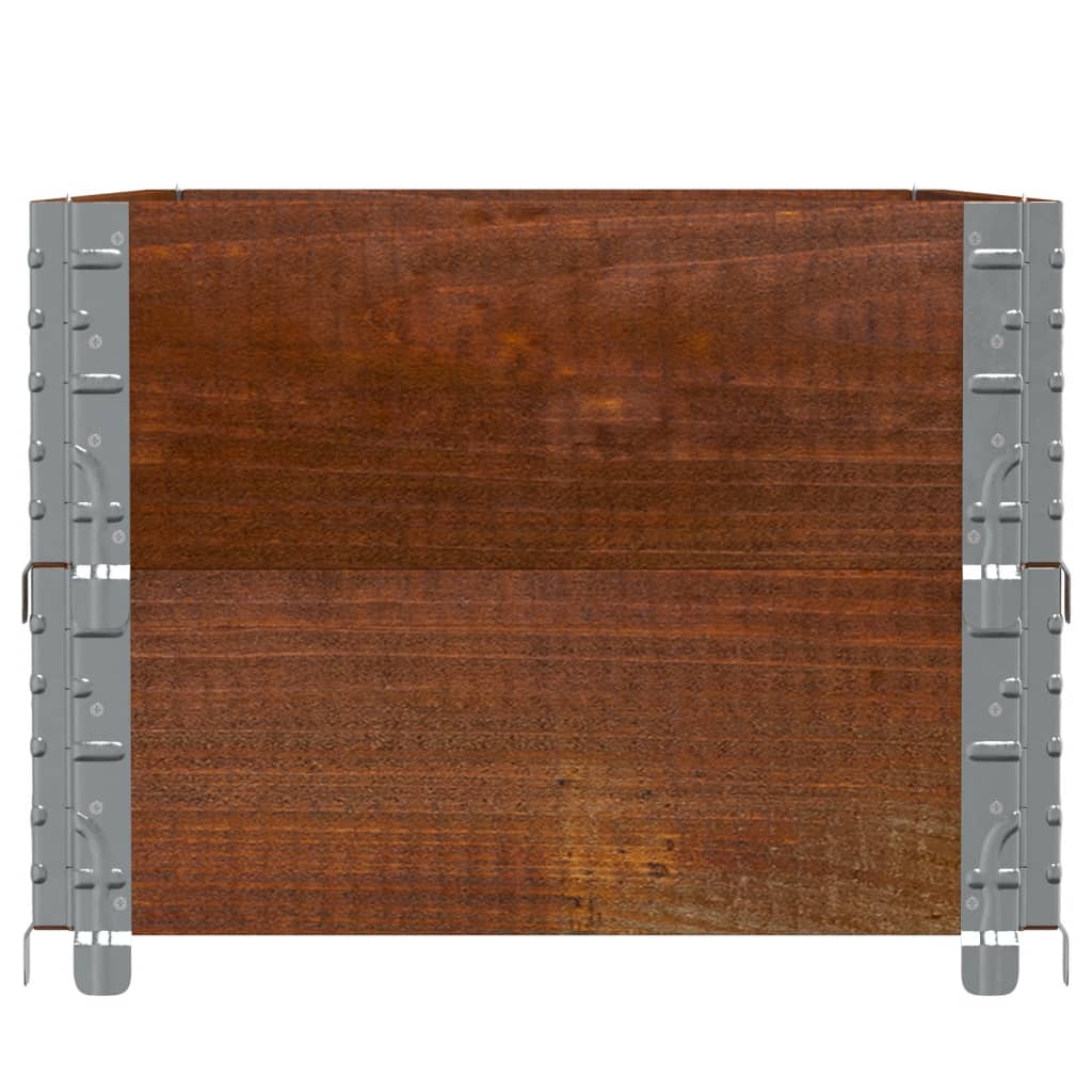 Palletopzetranden 2 st 100x50 cm massief grenenhout bruin is nu te koop bij PeponiXL, paradijselijk wonen!