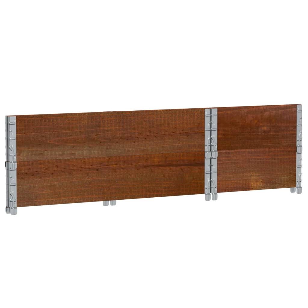 Palletopzetranden 2 st 100x50 cm massief grenenhout bruin is nu te koop bij PeponiXL, paradijselijk wonen!