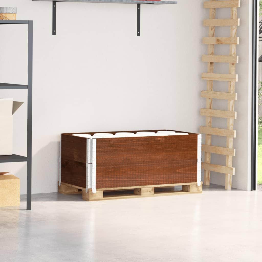 Palletopzetranden 2 st 100x50 cm massief grenenhout bruin is nu te koop bij PeponiXL, paradijselijk wonen!