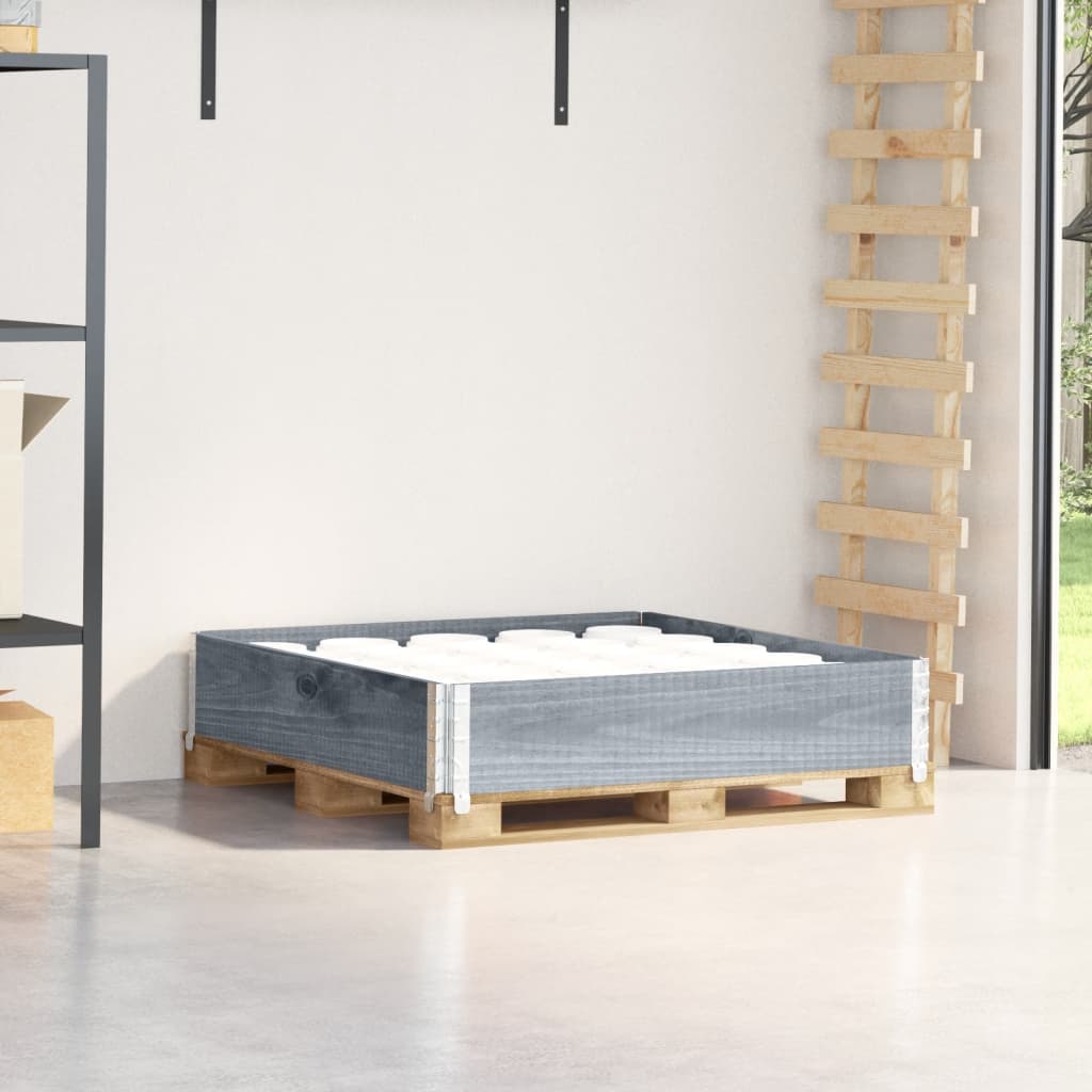 Palletopzetrand 100x100 cm massief grenenhout grijs is nu te koop bij PeponiXL, paradijselijk wonen!