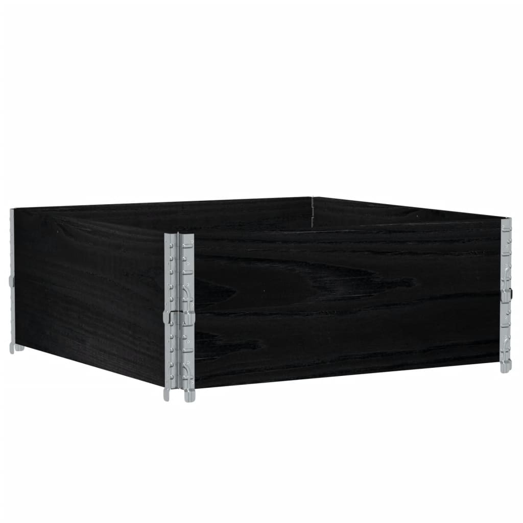 Palletopzetranden 2 st 100x100 cm massief grenenhout zwart is nu te koop bij PeponiXL, paradijselijk wonen!