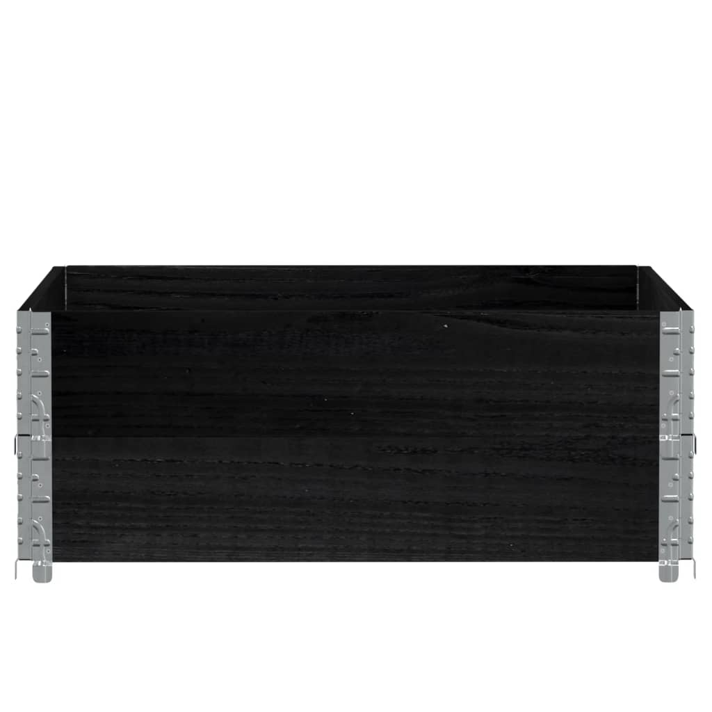 Palletopzetranden 2 st 100x100 cm massief grenenhout zwart is nu te koop bij PeponiXL, paradijselijk wonen!