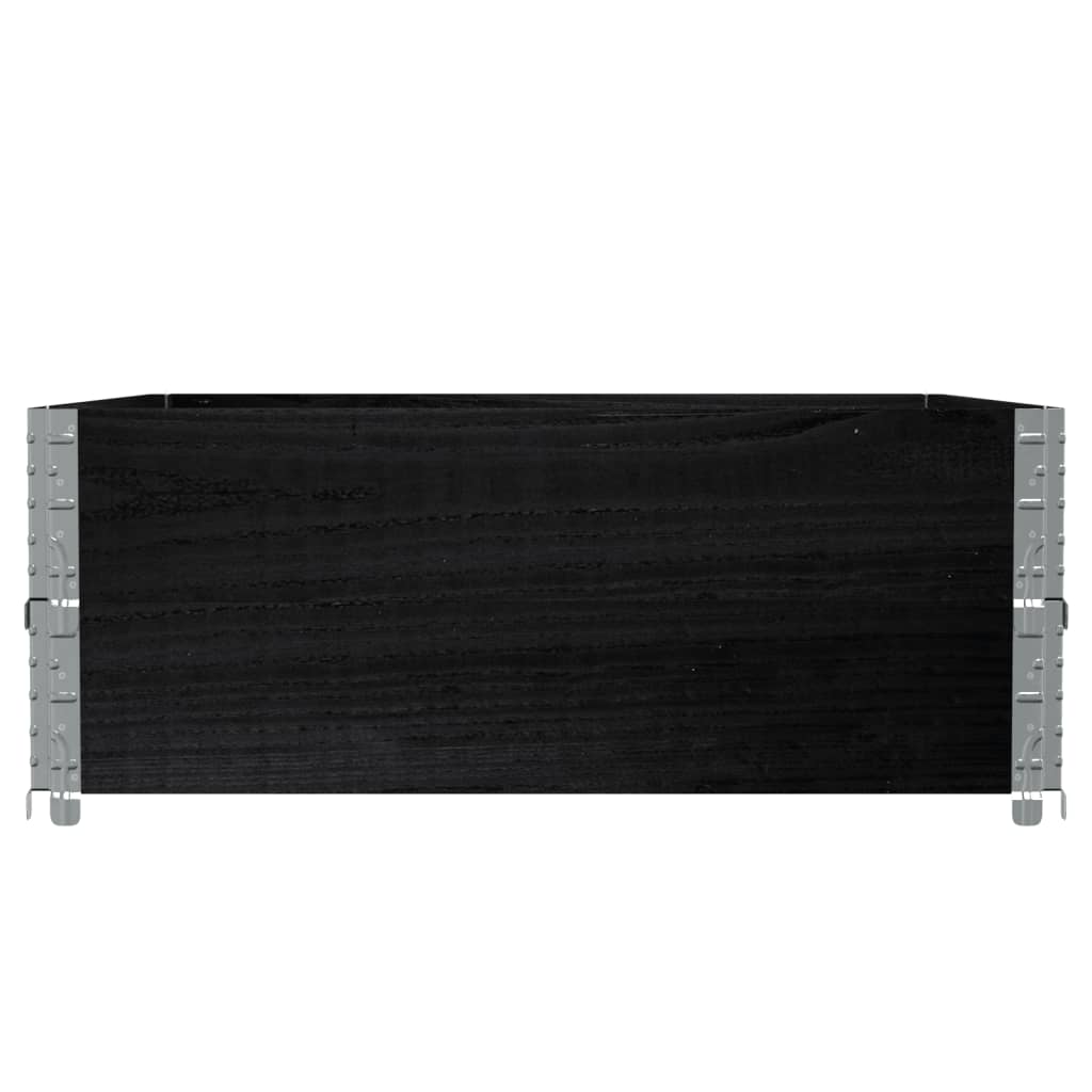 Palletopzetranden 2 st 100x100 cm massief grenenhout zwart is nu te koop bij PeponiXL, paradijselijk wonen!