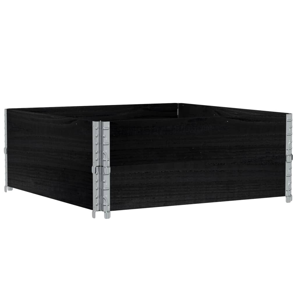 Palletopzetranden 2 st 100x100 cm massief grenenhout zwart is nu te koop bij PeponiXL, paradijselijk wonen!