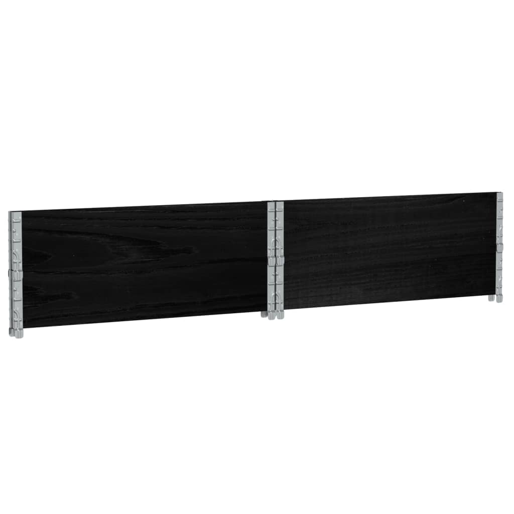 Palletopzetranden 2 st 100x100 cm massief grenenhout zwart is nu te koop bij PeponiXL, paradijselijk wonen!