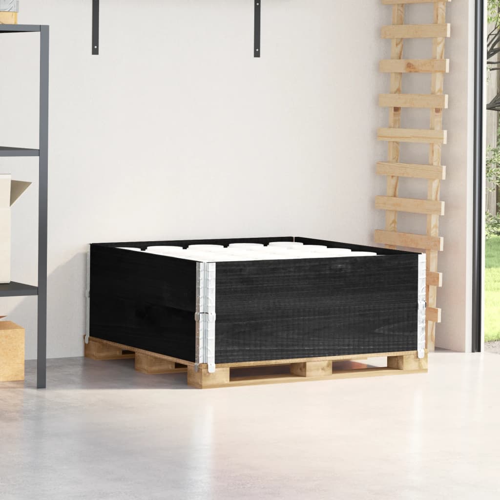 Palletopzetranden 2 st 100x100 cm massief grenenhout zwart is nu te koop bij PeponiXL, paradijselijk wonen!