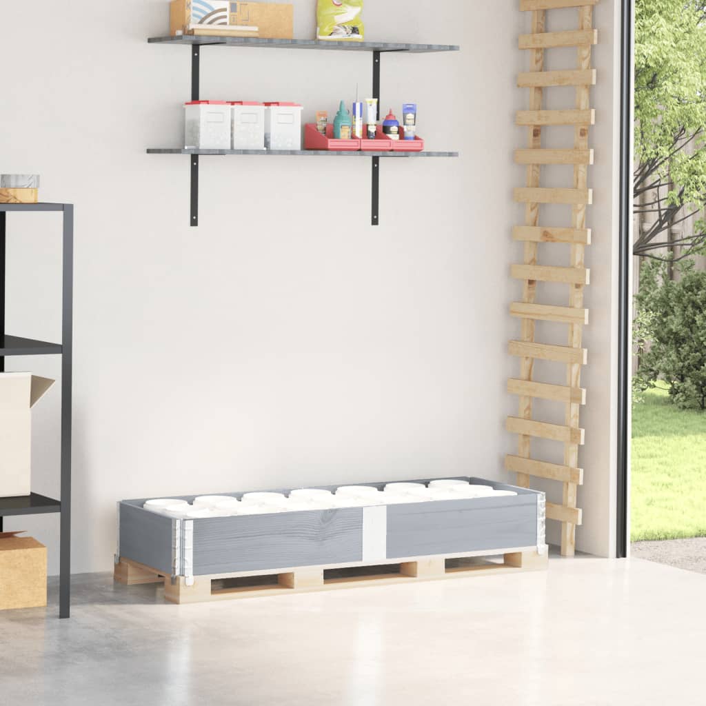 Palletopzetrand 150x50 cm massief grenenhout grijs is nu te koop bij PeponiXL, paradijselijk wonen!