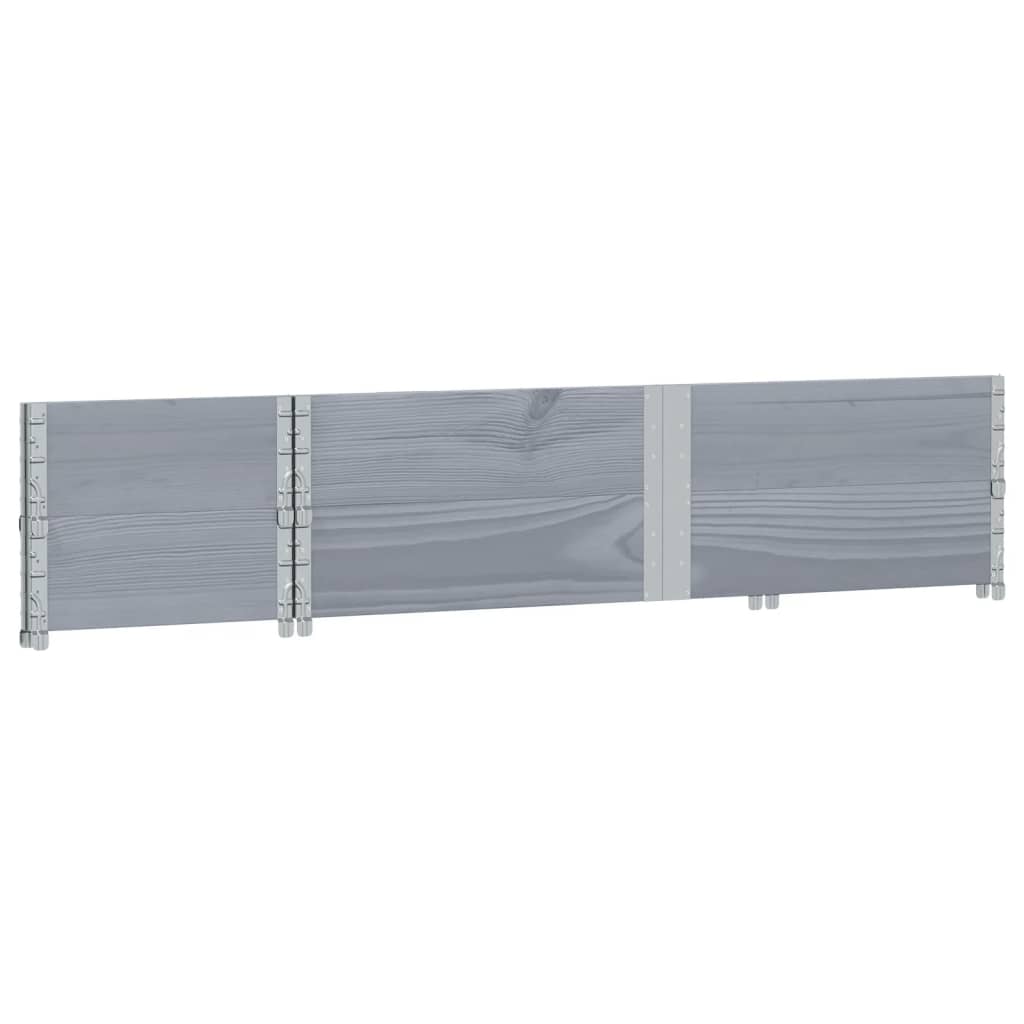 Palletopzetranden 2 st 150x50 cm massief grenenhout grijs is nu te koop bij PeponiXL, paradijselijk wonen!