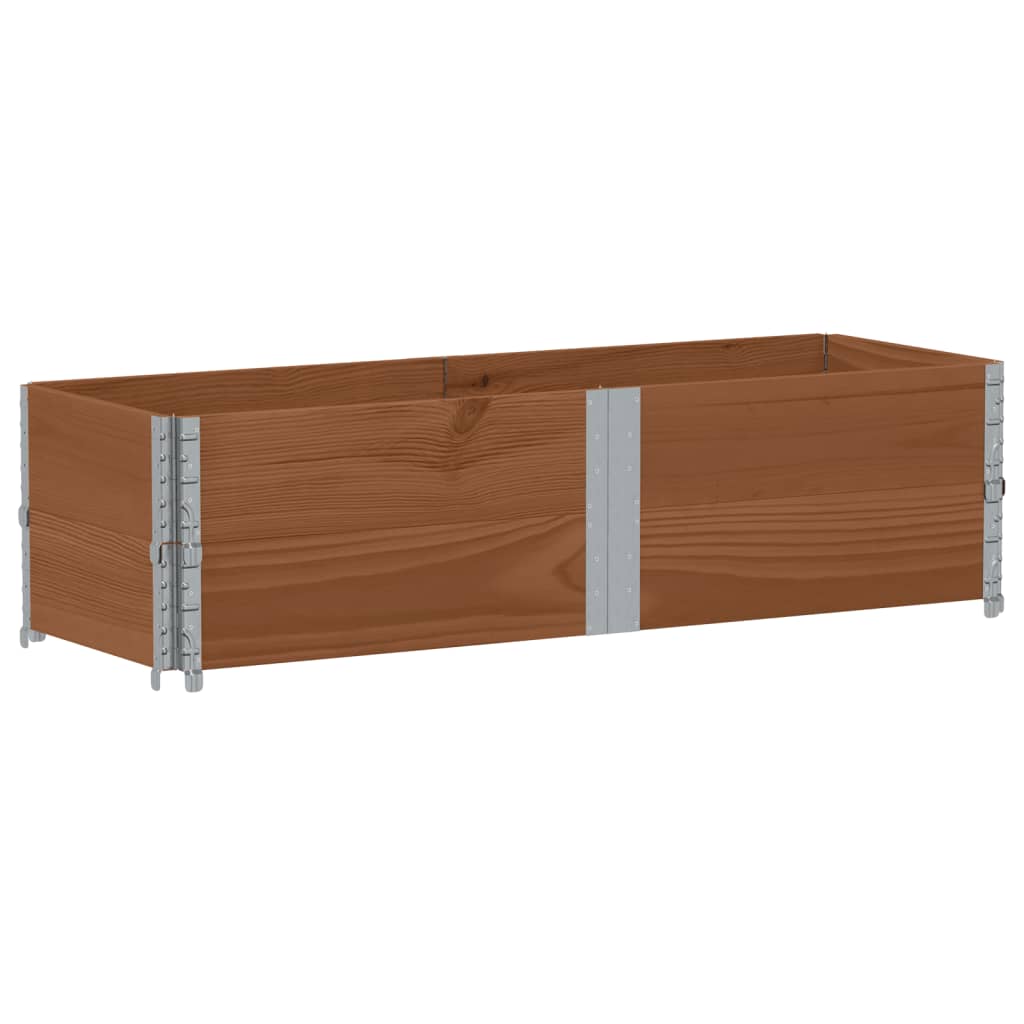 Palletopzetranden 2 st 150x50 cm massief grenenhout bruin is nu te koop bij PeponiXL, paradijselijk wonen!