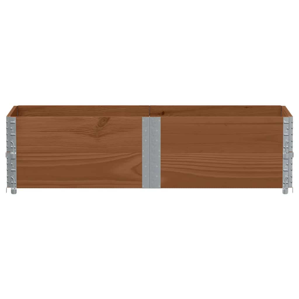 Palletopzetranden 2 st 150x50 cm massief grenenhout bruin is nu te koop bij PeponiXL, paradijselijk wonen!