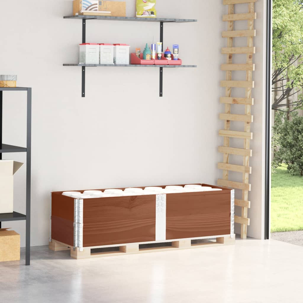 Palletopzetranden 2 st 150x50 cm massief grenenhout bruin is nu te koop bij PeponiXL, paradijselijk wonen!