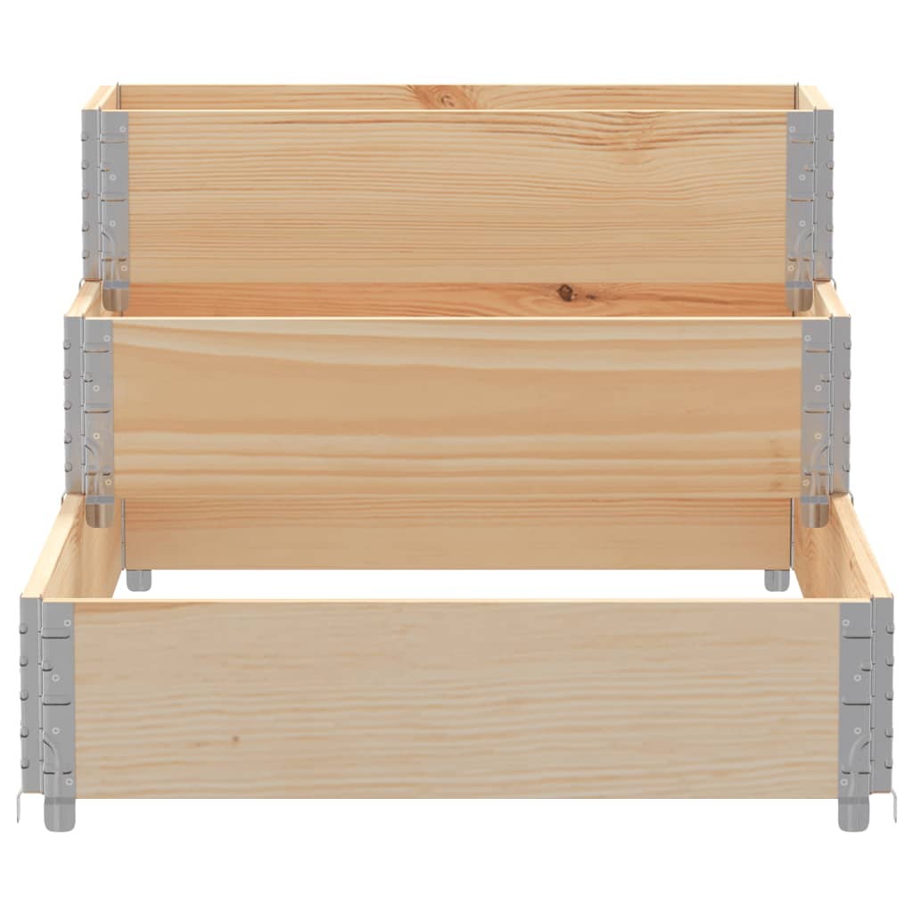 Verhoogde plantenbak 3-laags 120x80 cm massief grenenhout is nu te koop bij PeponiXL, paradijselijk wonen!