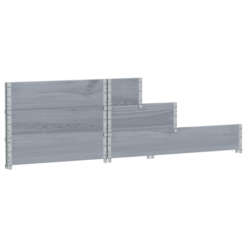 Verhoogde plantenbak 3-laags 120x80 cm massief grenenhout grijs is nu te koop bij PeponiXL, paradijselijk wonen!