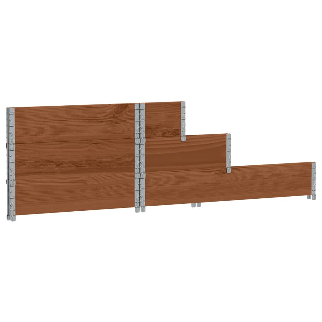 Verhoogde plantenbak 3-laags 120x80 cm massief grenenhout bruin is nu te koop bij PeponiXL, paradijselijk wonen!