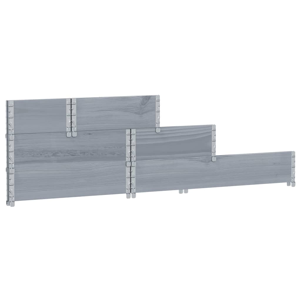 Verhoogde plantenbak 3-laags 120x80 cm massief grenenhout grijs is nu te koop bij PeponiXL, paradijselijk wonen!