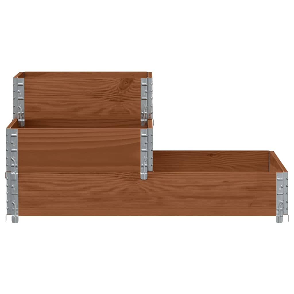Verhoogde plantenbak 3-laags 120x80 cm massief grenenhout bruin is nu te koop bij PeponiXL, paradijselijk wonen!