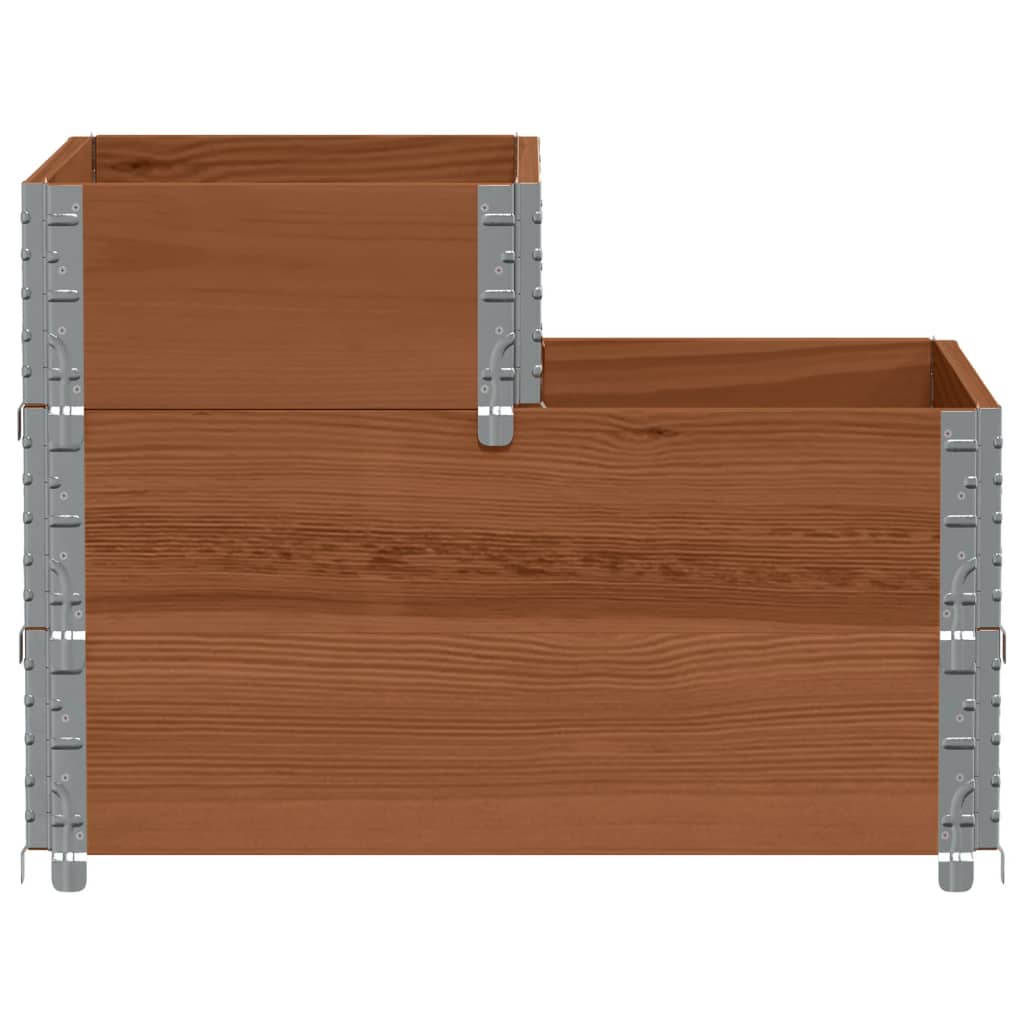 Verhoogde plantenbak 3-laags 120x80 cm massief grenenhout bruin is nu te koop bij PeponiXL, paradijselijk wonen!