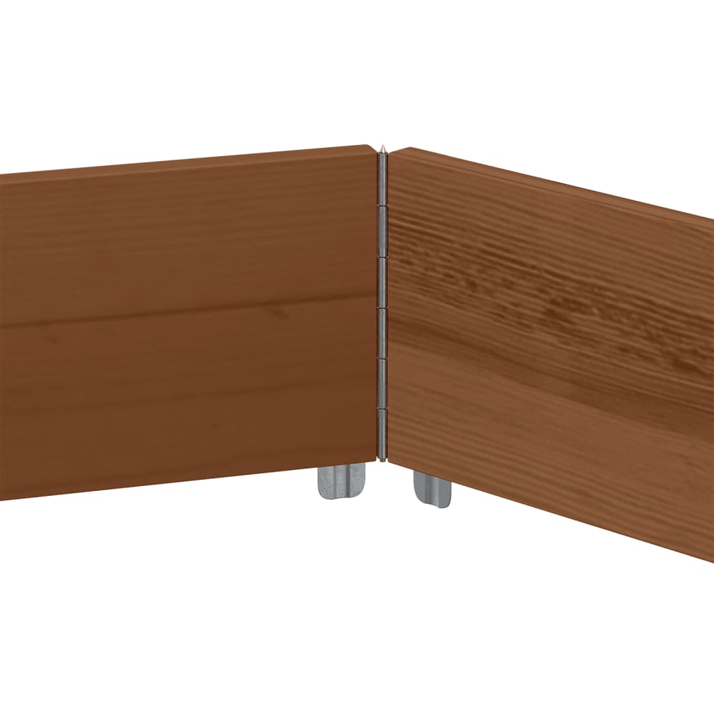Verhoogde plantenbak zeshoekig 160x160 cm grenenhout bruin is nu te koop bij PeponiXL, paradijselijk wonen!