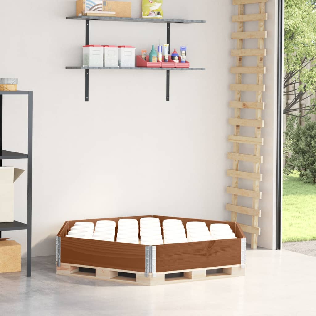 Verhoogde plantenbak zeshoekig 160x160 cm grenenhout bruin is nu te koop bij PeponiXL, paradijselijk wonen!