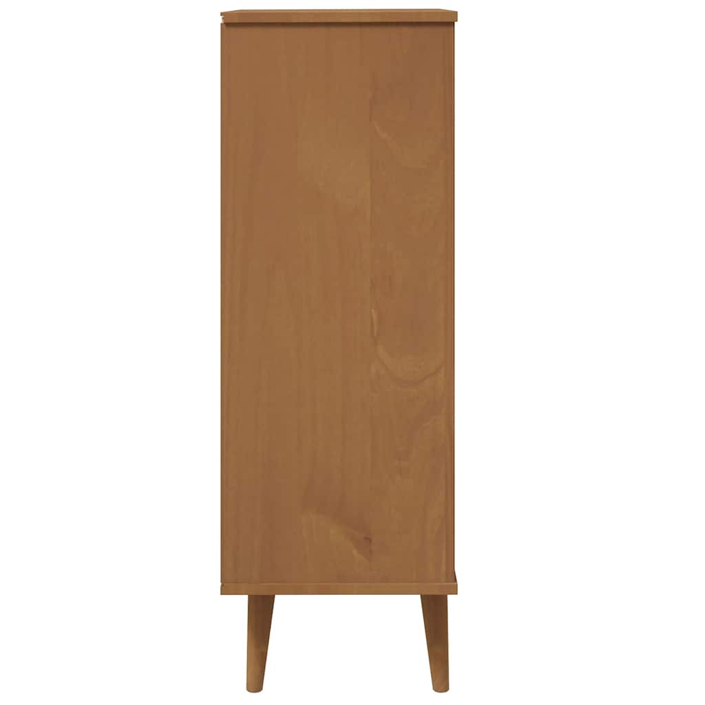 Schoenenkast MOLDE 59,5x35x103 cm massief grenenhout bruin is nu te koop bij PeponiXL, paradijselijk wonen!