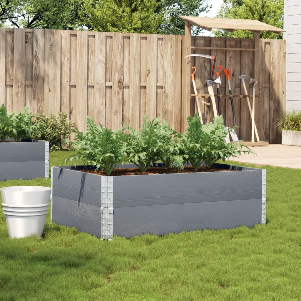 Plantenbak 120x80 cm massief grenenhout grijs is nu te koop bij PeponiXL, paradijselijk wonen!