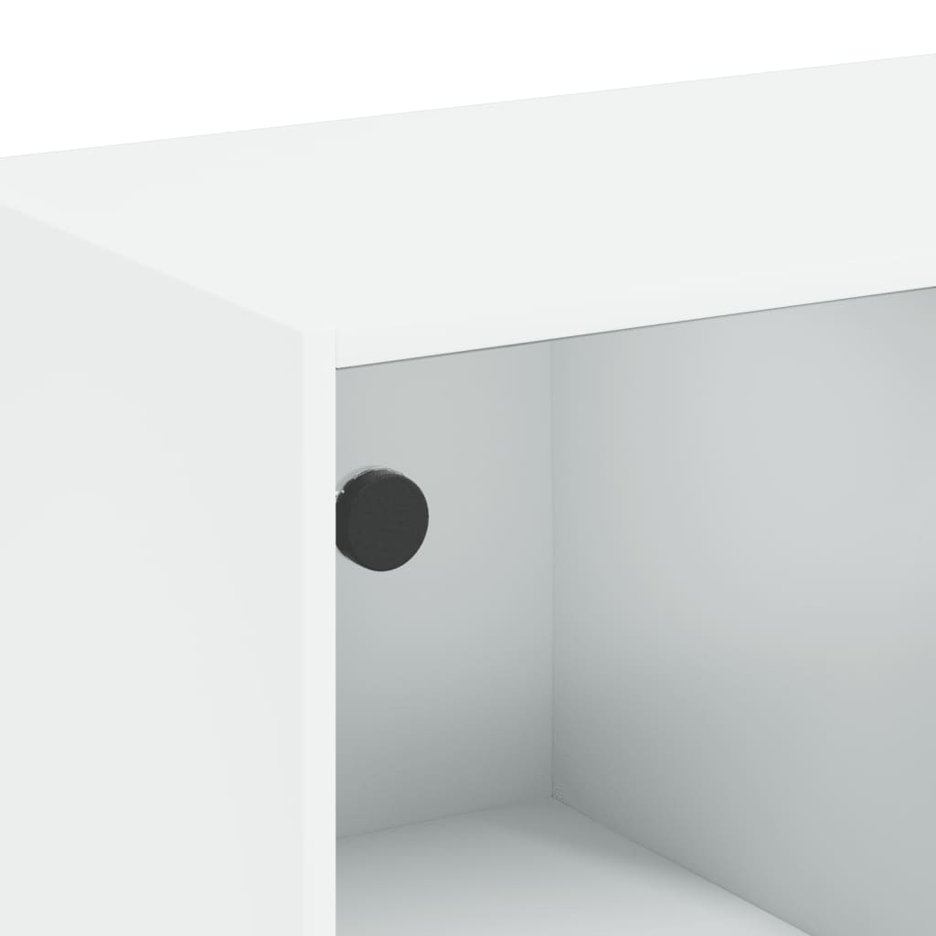 Hoge kast met deuren 68x37x109 cm bewerkt hout wit is nu te koop bij PeponiXL, paradijselijk wonen!
