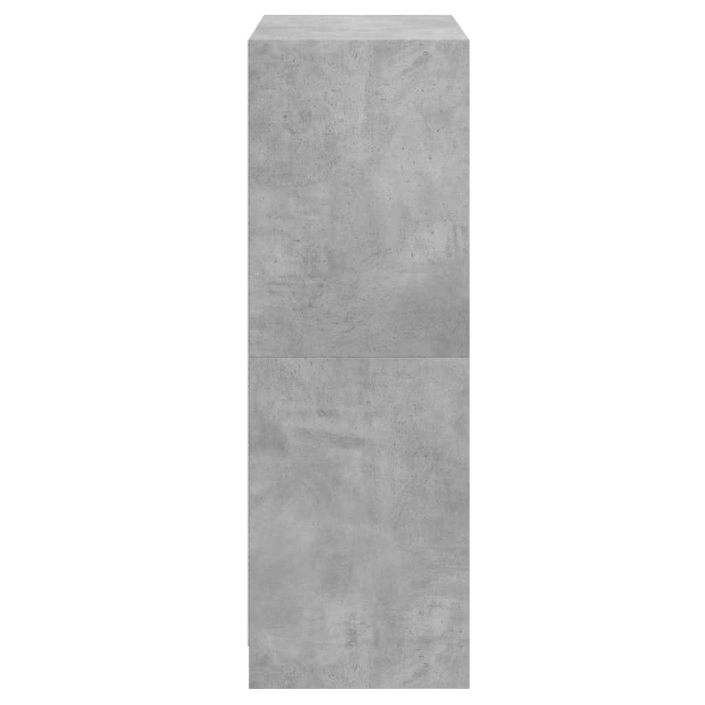Hoge kast met deuren 68x37x109 cm bewerkt hout betongrijs is nu te koop bij PeponiXL, paradijselijk wonen!