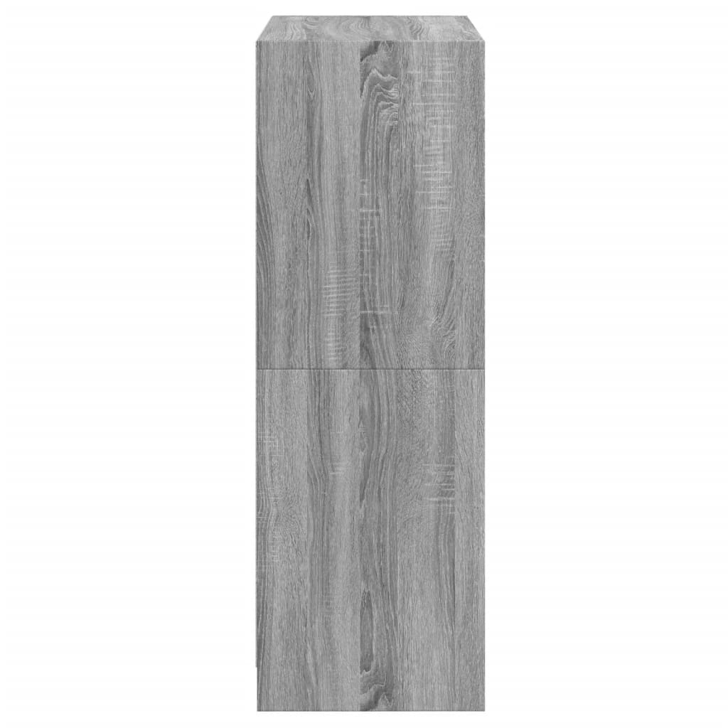 Hoge kast met deuren 68x37x109 cm bewerkt hout grijs sonoma is nu te koop bij PeponiXL, paradijselijk wonen!