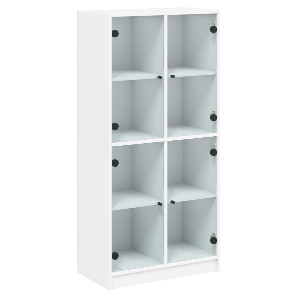 Hoge kast met deuren 68x37x142 cm bewerkt hout wit is nu te koop bij PeponiXL, paradijselijk wonen!