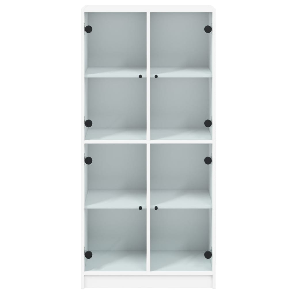 Hoge kast met deuren 68x37x142 cm bewerkt hout wit is nu te koop bij PeponiXL, paradijselijk wonen!
