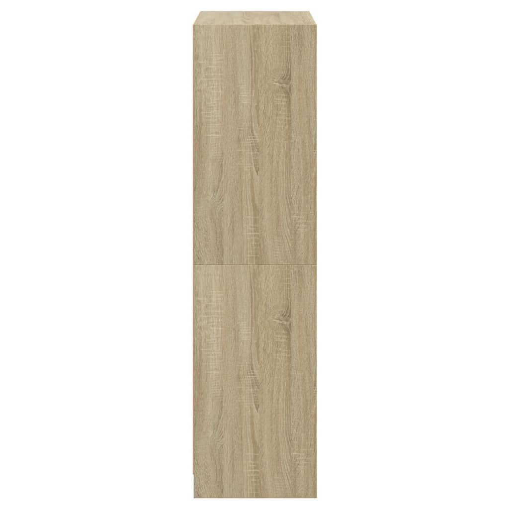 Hoge kast met deuren 68x37x142 cm bewerkt hout sonoma eiken is nu te koop bij PeponiXL, paradijselijk wonen!