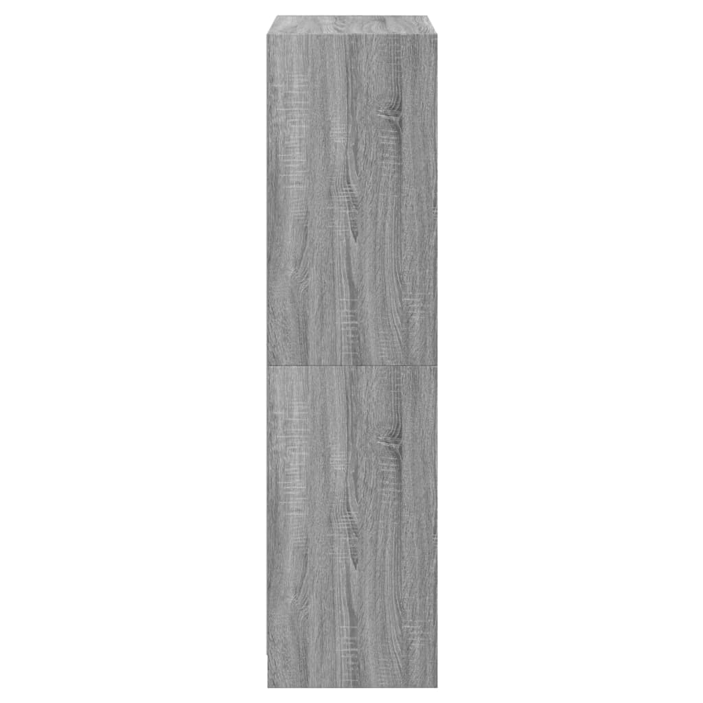 Hoge kast met deuren 68x37x142 cm bewerkt hout grijs sonoma is nu te koop bij PeponiXL, paradijselijk wonen!