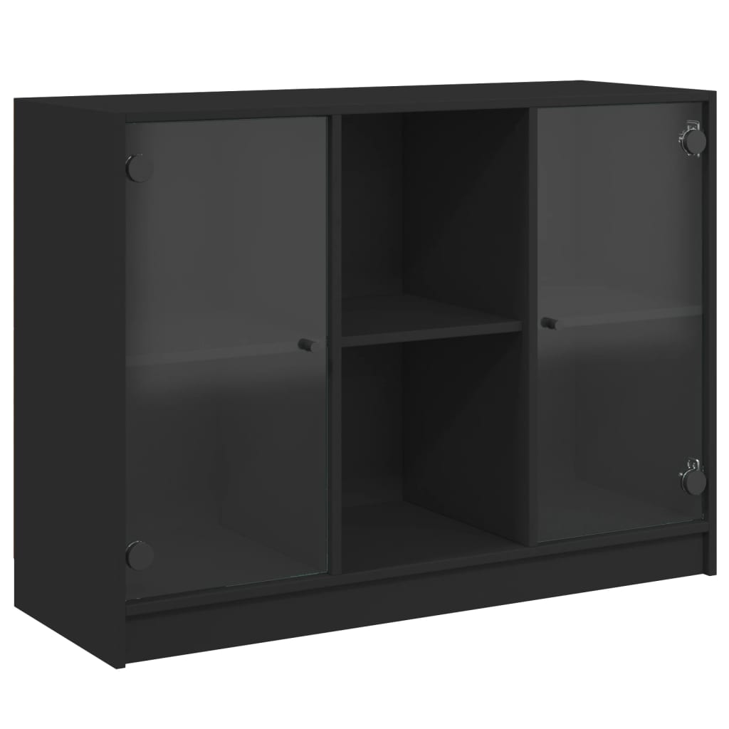 Dressoir 102x37x75,5 cm bewerkt hout zwart is nu te koop bij PeponiXL, paradijselijk wonen!